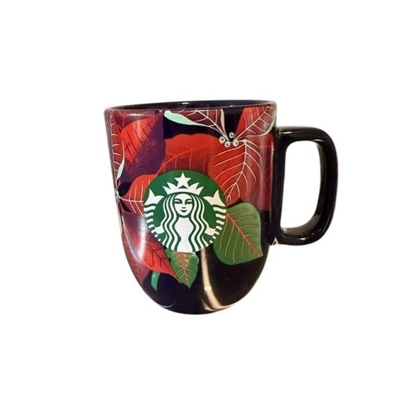Starbucks Limited Edition Holiday 2020 Christmas Poinsettia Ceramic Mug 12 oz - Picture 1 of 4